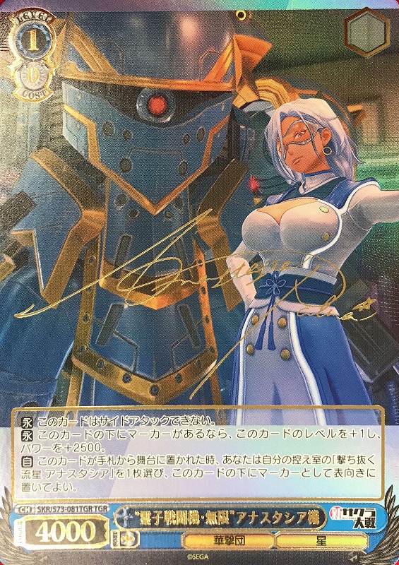 サイン付 霊子戦闘機 無限 アナスタシア機 ヴァイスシュヴァルツ トレカの買取 販売 カードボックス